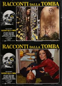 1r0688 TALES FROM THE CRYPT set of 8 Italian 18x26 pbustas 1972 E.C. comics, Joan Collins!