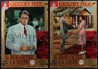 1r0715 TO KILL A MOCKINGBIRD set of 2 Italian 19x27 pbustas 1963 Gregory Peck, Harper Lee, different!