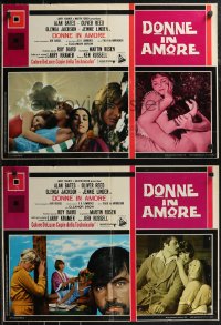 1r0690 WOMEN IN LOVE set of 8 Italian 19x26 pbustas 1970 Ken Russell, D.H. Lawrence, Glenda Jackson, wild images!