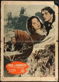 1r0721 WUTHERING HEIGHTS Italian 20x27 pbusta R1950s different Laurence Olivier & Merle Oberon!