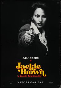 1r1161 JACKIE BROWN teaser 1sh 1997 Quentin Tarantino, cool image of Pam Grier in title role!