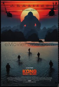 1r1185 KONG: SKULL ISLAND int'l advance DS 1sh 2017 Jackson, Hiddleston, huge ape and soldiers!