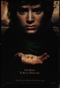 1r1223 LORD OF THE RINGS: THE FELLOWSHIP OF THE RING teaser DS 1sh 2001 J.R.R. Tolkien, one ring!