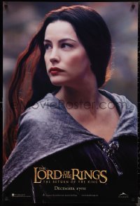 1r1228 LORD OF THE RINGS: THE RETURN OF THE KING int'l teaser DS 1sh 2003 sexy Liv Tyler as Arwen!