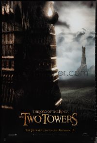 1r1232 LORD OF THE RINGS: THE TWO TOWERS int'l teaser DS 1sh 2002 Peter Jackson & Tolkien epic!