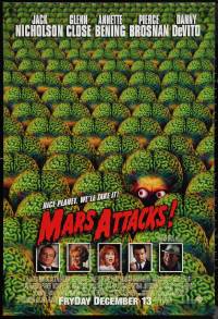 1r1243 MARS ATTACKS! int'l advance DS 1sh 1996 directed by Tim Burton, great image of cast!