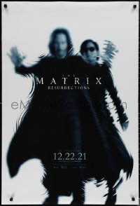 1r1250 MATRIX RESURRECTIONS IMAX teaser DS 1sh 2021 Keanu Reeves, Carrie-Anne Moss behind force field!