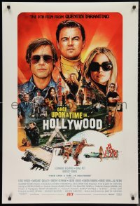 1r1298 ONCE UPON A TIME IN HOLLYWOOD advance DS 1sh 2019 Tarantino, DiCaprio, montage art by Chorney!
