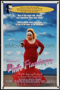 1r1306 PINK FLAMINGOS 1sh R1997 Divine, Mink Stole, John Waters, proud to recycle their trash!