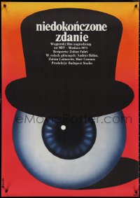 1r0274 141 MINUTES FROM THE UNFINISHED SENTENCE Polish 23x32 1975 Zoltan Fabri, Socha art of eye!