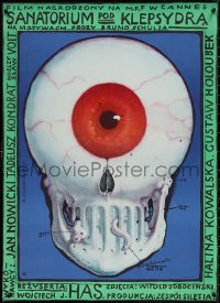 1r0280 HOURGLASS SANATORIUM Polish 23x32 1973 great one eye skull art by Starowieyski!