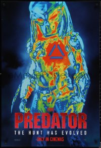 1r1313 PREDATOR style B int'l teaser DS 1sh 2018 great image of the alien as seen in thermal-vision!