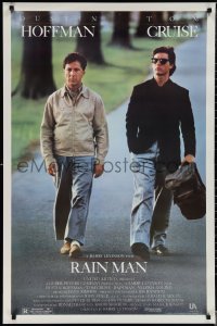 1r1328 RAIN MAN 1sh 1988 Tom Cruise & autistic Dustin Hoffman, directed by Barry Levinson!