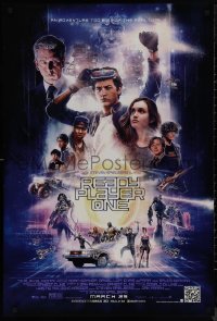 1r1334 READY PLAYER ONE advance DS 1sh 2018 Steven Spielberg, cast montage by Paul Shipper!