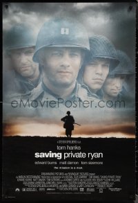 1r1364 SAVING PRIVATE RYAN DS 1sh 1998 Spielberg, cast image of Tom Hanks, Tom Sizemore, Matt Damon!