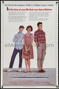 1r1372 SIXTEEN CANDLES 1sh 1984 Molly Ringwald, Anthony Michael Hall, directed by John Hughes!