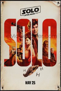 1r1376 SOLO teaser DS 1sh 2018 A Star Wars Story, Ehrenreich, Clarke, Harrelson, art of top cast!