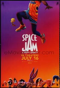 1r1381 SPACE JAM: A NEW LEGACY teaser DS 1sh 2021 basketball legend LeBron James and Bugs Bunny!