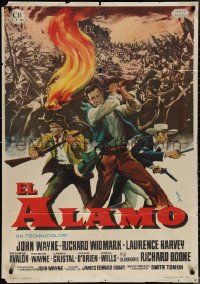 1r0290 ALAMO Spanish 1960 great art of John Wayne & Richard Widmark in Texas by MCP!
