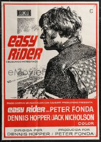 1r0296 EASY RIDER Spanish 1975 Peter Fonda, original version with different art and subtitles!