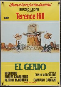 1r0300 GENIUS, TWO FRIENDS & AN IDIOT Spanish 1975 Damiani & Leone, Casaro art of Terence Hill!