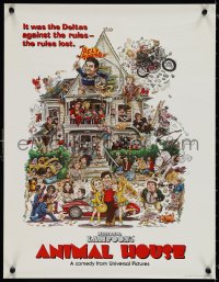 1r0136 ANIMAL HOUSE 17x22 special poster 1978 John Belushi, Landis classic, art by Rick Meyerowitz!
