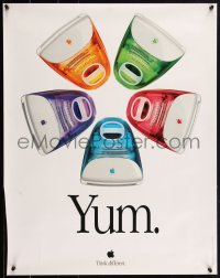 1r0095 APPLE 22x28 advertising poster 1999 five color flavor options for the iMac, yum!