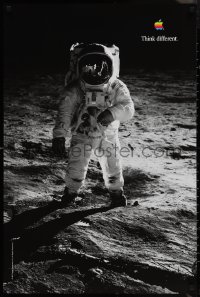 1r0096 APPLE 24x36 advertising poster 1997 great image of Buzz Aldrin on the moon!