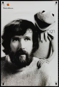 1r0097 APPLE 24x36 advertising poster 1998 close-up of Jim Henson and Kermit the Frog!