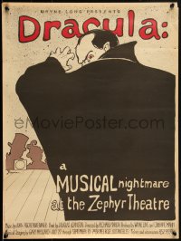 1r0012 DRACULA: A MUSICAL NIGHTMARE 18x24 stage poster 1978 Joe Spano in title role, Freeman art!