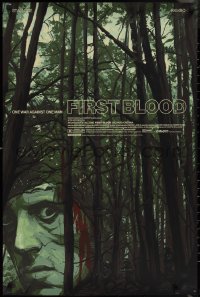 1r0115 FIRST BLOOD #178/300 24x36 art print 2020 Mondo, Stallone as John Rambo by Oliver Barrett!