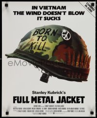 1r0146 FULL METAL JACKET 17x21 special poster 1987 Stanley Kubrick Vietnam War movie, Castle art!