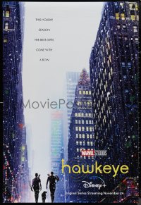 1r0085 HAWKEYE DS tv poster 2021 Jeremy Renner in the title role, great image walking in city!