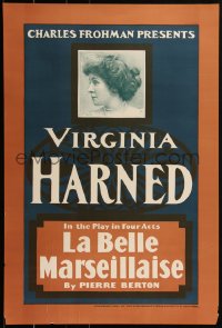 1r0013 LA BELLE MARSEILLAISE 20x29 stage poster 1903 Virginia Harned, produced by Charles Frohman!