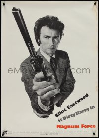 1r0153 MAGNUM FORCE 20x28 special poster 1973 Clint Eastwood is Dirty Harry w/ huge gun by Halsman!