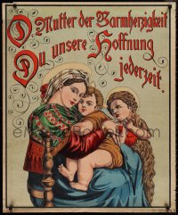 1r0160 O MUTTER DER BARMHERZIGKEIT 29x35 German special poster 1890s baby Jesus, Mary & angel!