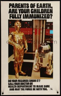 1r0165 STAR WARS HEALTH DEPARTMENT POSTER 14x22 special poster 1979 C3P0 & R2D2, do your records show it?