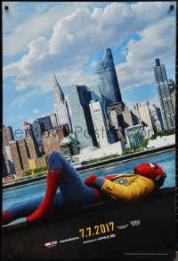 1r1388 SPIDER-MAN: HOMECOMING teaser DS 1sh 2017 Holland in the title role, New York City skyline!