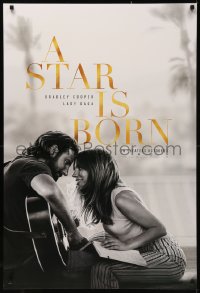 1r1393 STAR IS BORN teaser DS 1sh 2018 Bradley Cooper stars and directs, romantic image w/Lady Gaga!