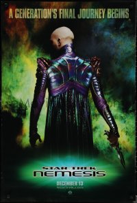 1r1402 STAR TREK: NEMESIS teaser DS 1sh 2002 evil Tom Hardy, a generation's final journey begins!