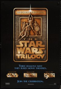 1r1405 STAR WARS TRILOGY style F 1sh 1997 George Lucas, Empire Strikes Back, Return of the Jedi!