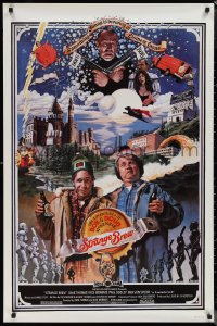 1r1412 STRANGE BREW 1sh 1983 art of hosers Rick Moranis & Dave Thomas with beer by John Solie!