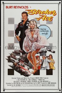 1r1420 STROKER ACE 1sh 1983 car racing art of Burt Reynolds & sexy Loni Anderson by Drew Struzan!