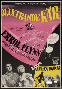1r0250 LET'S MAKE UP Swedish 1956 Errol Flynn dancing with Anna Neagle, different & ultra rare!
