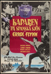 1r0251 MASTER OF BALLANTRAE Swedish 1953 Errol Flynn, Scotland, Robert Louis Stevenson, ultra rare!