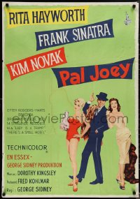 1r0254 PAL JOEY Swedish 1958 Maurice Thomas art of Frank Sinatra, sexy Rita Hayworth & Kim Novak!