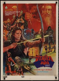 1r0393 CONQUEST Thai poster 1984 Lucio Fulci, different Noppadol art from Conan ripoff!