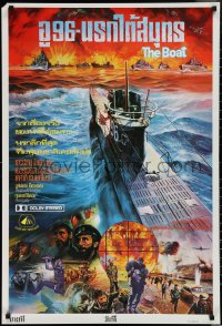 1r0394 DAS BOOT Thai poster 1982 The Boat, Petersen World War II submarine classic, Tongdee art!