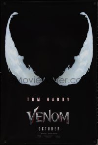 1r1465 VENOM teaser DS 1sh 2018 Tom Hardy in the title role, eyes logo!