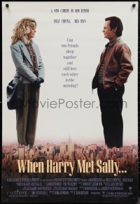 1r1480 WHEN HARRY MET SALLY 1sh 1989 giant Billy Crystal & sexy Meg Ryan over New York City!